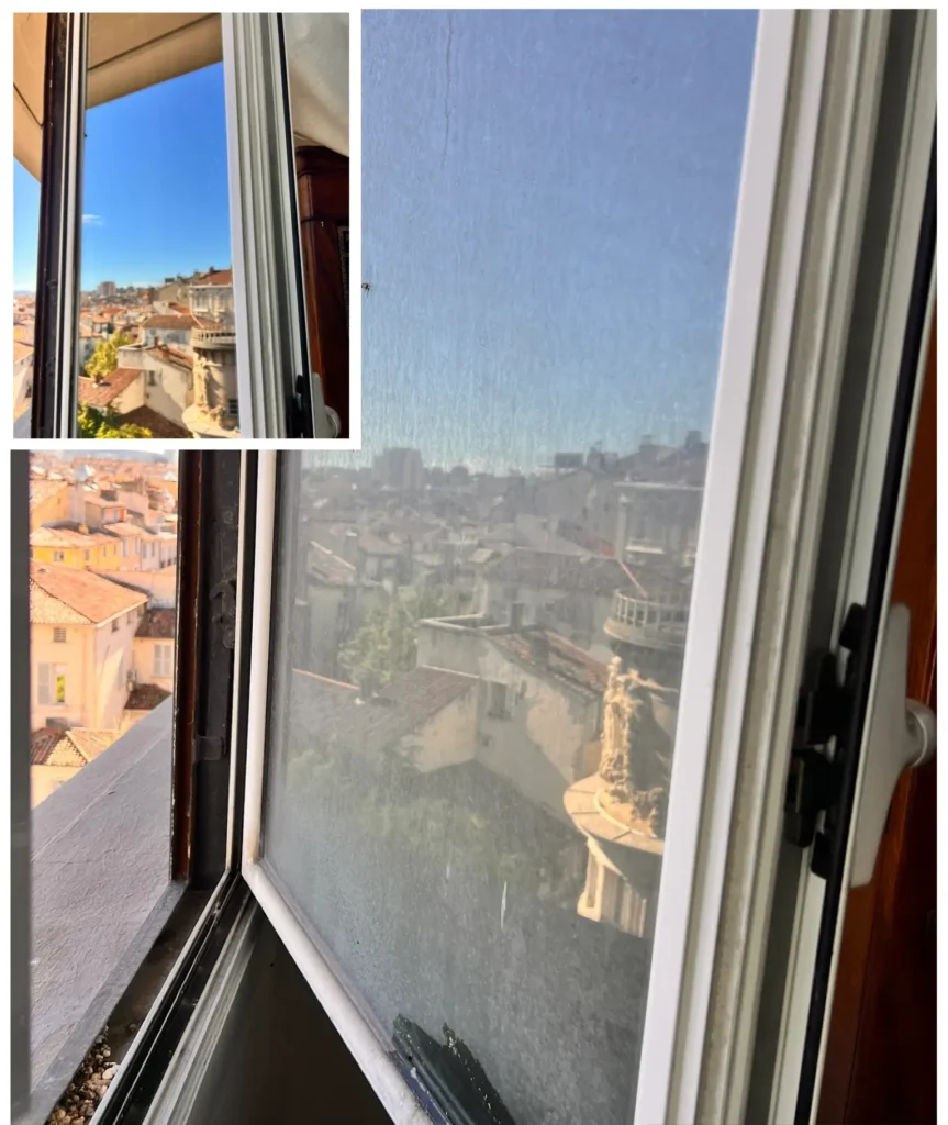 Résultat d’un lavage de vitres professionnel KeepClean83.