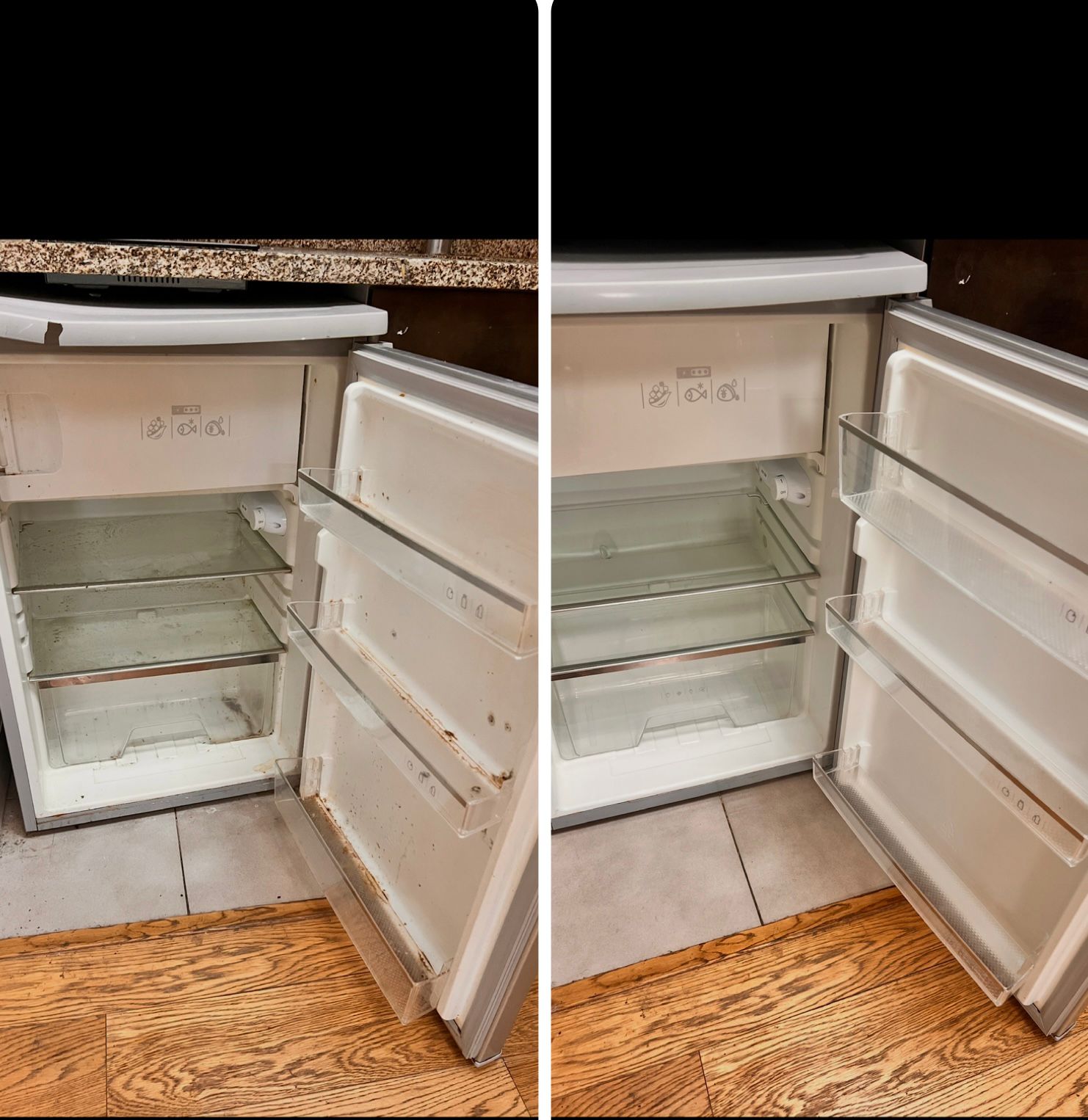 Nettoyage après location d'un frigo sur Hyères.