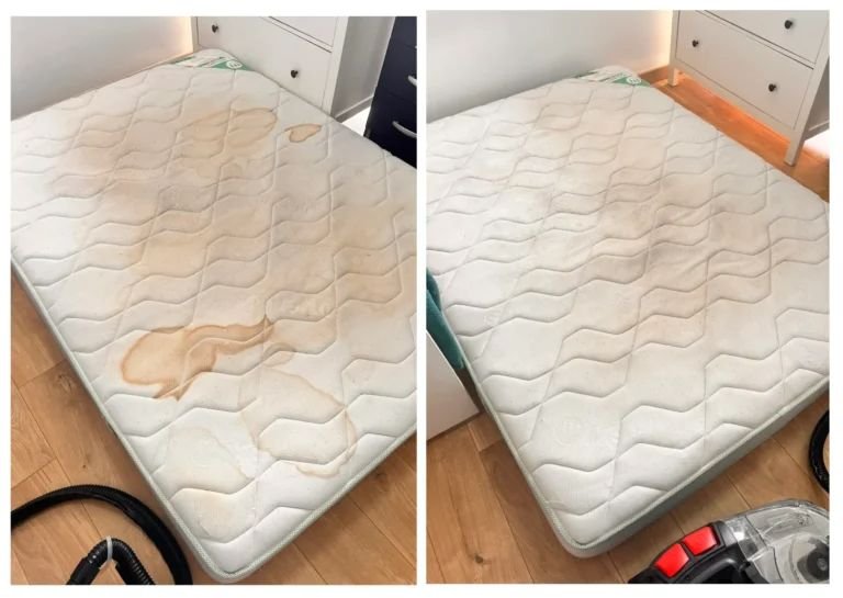 Avant / après du nettoyage d’un matelas à Saint-Maximin-la-Sainte-Baume