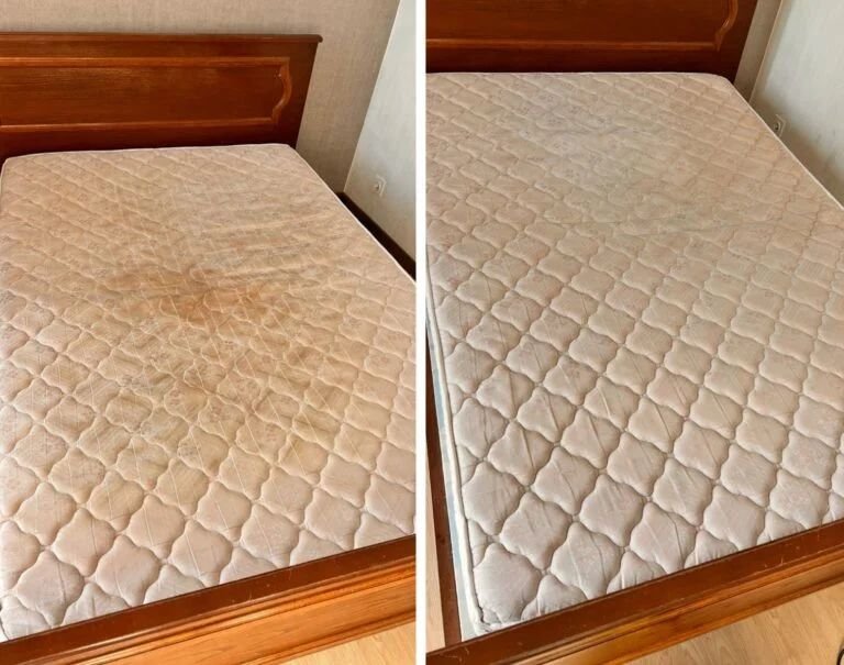 Avant / après du nettoyage d’un matelas à Ollioules