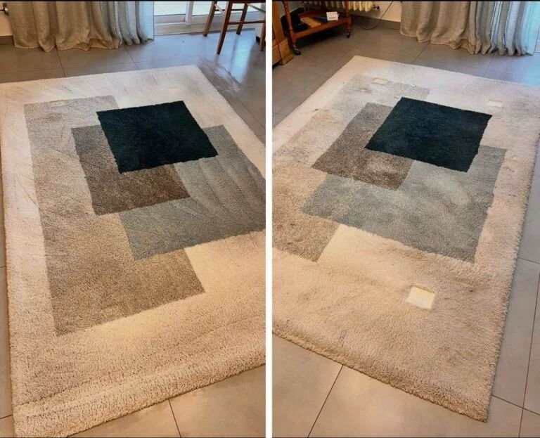Avant / après du nettoyage d’un tapis à Brignoles