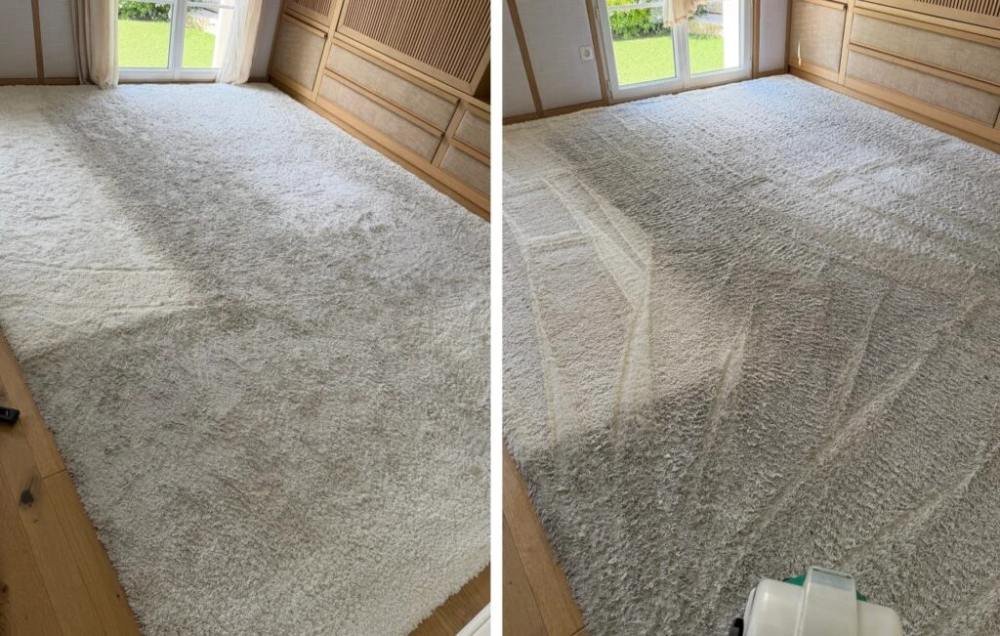 Avant / après du nettoyage d’un tapis à Le Pradet