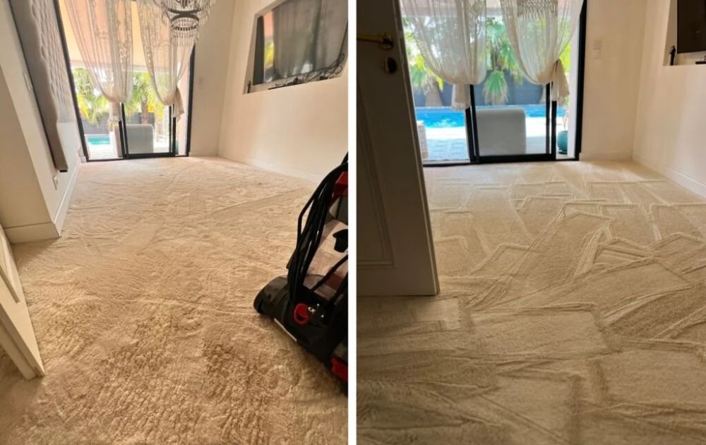 Avant / après du nettoyage d’un tapis à Cassis